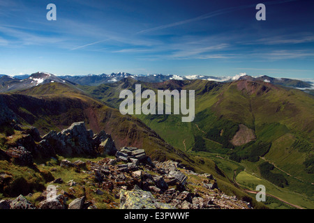 Glen Nevis et l'Mamores de Ben Nevis, Lochaber Banque D'Images