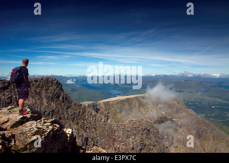 Le sommet du Ben Nevis, la plus haute montagne de Grande-Bretagne, Lochaber Banque D'Images