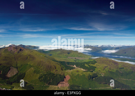 Glen Nevis et l'Mamores de Ben Nevis, Lochaber Banque D'Images