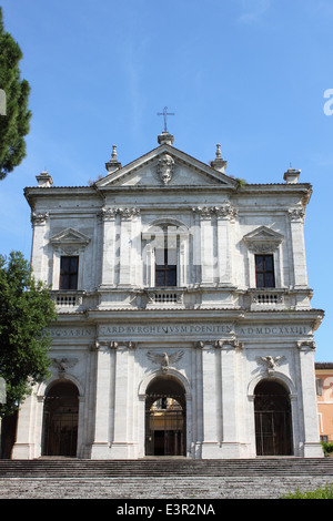 Façade de l'église de San Gregorio Magno à Rome, Italie Banque D'Images