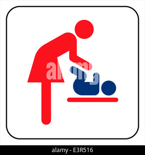 Symbole pour les femmes et les baby , Baby changing, vector Banque D'Images