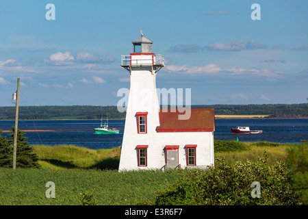 Nouvelle gamme de Londres ou feu arrière phare situé dans la région de French River, Prince Edward Island, Canada. Banque D'Images
