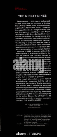 Cette photographie célèbre les aviatrices pionnières qui ont apporté une contribution significative à l'aviation, brisant les barrières et établissant un héritage durable dans le domaine du vol. Banque D'Images