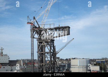 Sydney (grue à la base navale de l'île-jardin, Sydney, New South Wales, Australie Banque D'Images