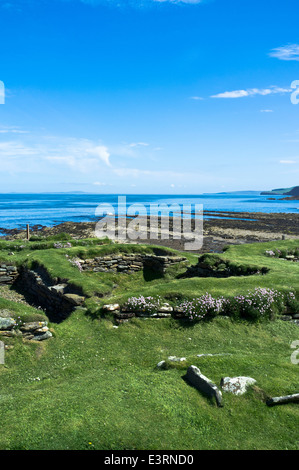 Dh Brough de Birsay BIRSAY ORKNEY 9e 12e siècle ruines Viking scandinave Banque D'Images