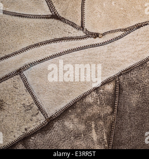 Texture naturelle en cuir, comme un arrière-plan, gros plan Banque D'Images