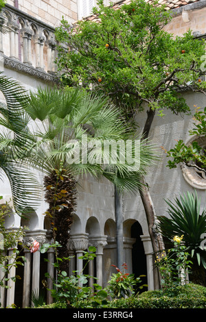 Intérieur du monastère franciscain, Dubrovnik, Croatie Banque D'Images