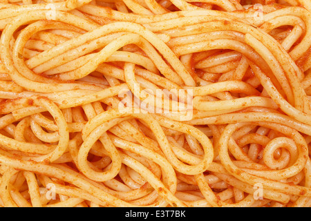 Close up haut afficher macro pâtes spaghetti Banque D'Images
