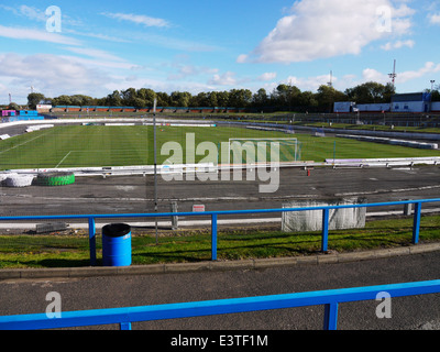 Central Park. Cowdenbeath. Accueil motif de Cowdenbeath FC. Banque D'Images