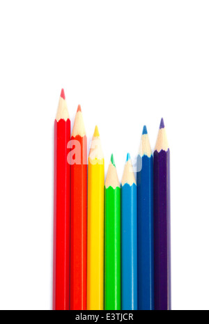 La collection de crayons de couleur Banque D'Images