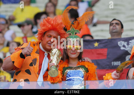 Fortaleza, Brésil. 29 Juin, 2014. Pays-bas les attendre avant une série de 16 match entre le Mexique et les Pays-Bas de la Coupe du Monde FIFA 2014 à l'Estadio Stade Castelao à Fortaleza, Brésil, le 29 juin 2014. Credit : Zhou Lei/Xinhua/Alamy Live News Banque D'Images