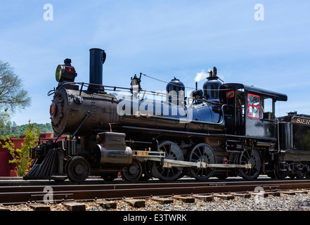 La Sierra de la locomotive à vapeur no 3, Parc historique d'État Railtown 1897, Jamestown, S'thn Pays de l'or, Tuolumne County, Californie, USA Banque D'Images