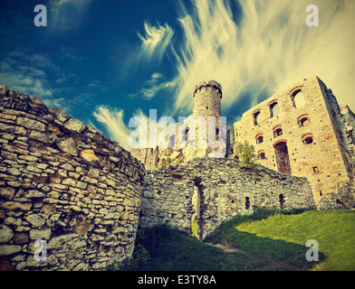 Vintage retro style ruines de château. Banque D'Images