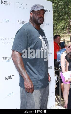 Las Vegas, NV, USA. 29 Juin, 2014. Shaquille O'Neal aux arrivées de Shaquille O'Neal héberge Azure Luxury Pool Party, le Palazzo Las Vegas, Las Vegas, NV le 29 juin 2014. Credit : MORA/Everett Collection/Alamy Live News Banque D'Images