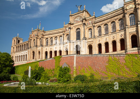 Maximilianeum, siège du Landtag de Bavière, le parlement, Haidhausen, Munich, Haute-Bavière, Bavaria, Germany, Europe Banque D'Images