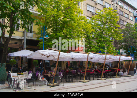 Rue principale Vitosha, le centre de Sofia, Bulgarie, Europe Banque D'Images