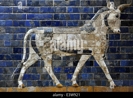 La porte d'Ishtar. Babylone. 575 BC. Décoration avec un musée archéologique de l'aurochs. Istanbul. La Turquie. Banque D'Images