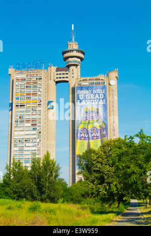 Zapadna kapija, la porte ouest (1977), Genex, Studentski Grad, Novi Beograd, nouveau Belgrade, Belgrade, Serbie, l'Europe du Sud-Est Banque D'Images