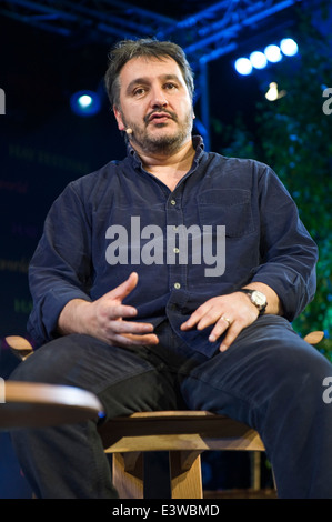 Peter Florence dans 'un poète à New York" discussion sur la scène à l'Hay Festival 2014. Banque D'Images