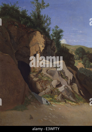 Théodore Caruelle d'Aligny - Paysage avec une grotte - rencontré Museum - New-York Banque D'Images