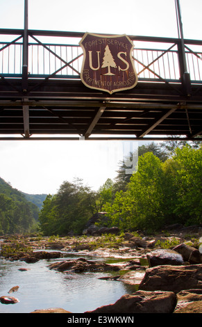 Milieu Ocoee River où les Jeux Olympiques d'été de 1996 à Atlanta US étaient situés Banque D'Images