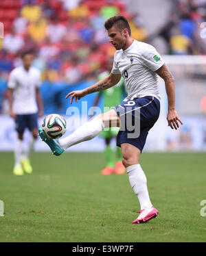 Brasilia, Brésil. 30 Juin, 2014. Olivier Giroud de la France en action lors de la Coupe du Monde de Football 2014 Série de 16 match entre la France et le Nigeria à l'Estadio Stade national de Brasilia, Brésil, le 30 juin 2014. Dpa : Crédit photo alliance/Alamy Live News Banque D'Images