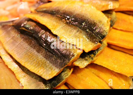 Filets de kipper fumé Banque D'Images