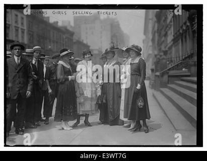 Chorus Girls la vente de billets (LOC) Banque D'Images