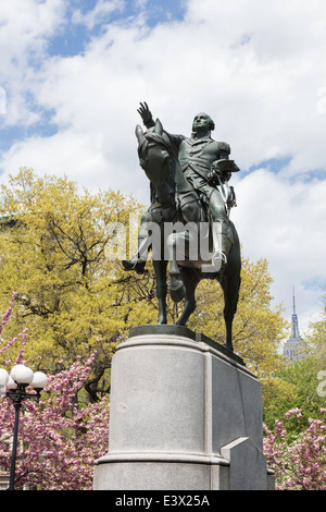 Statue de George Washington, Union Square Park, NYC Banque D'Images