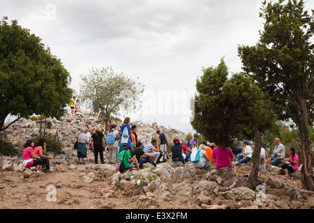 La croix, la montagne de Medjugorje, Bosnie et Herzégovine, de l'Europe Banque D'Images