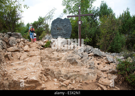 Chemin de la croix, Medjugorje, Bosnie et Herzégovine, de l'Europe Banque D'Images