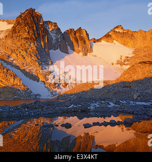 USA, Washington, Wenatchee National Forest, les lacs alpins Wilderness Area, d'enchantement, lac du bassin Brynhild Banque D'Images