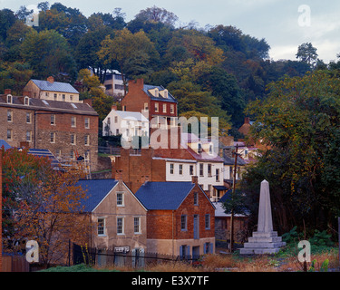 USA, West Virginia, Harpers Ferry National Historical Park, Harpers Ferry Banque D'Images