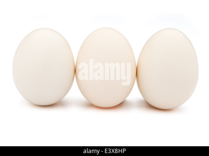 3 oeufs stand up with clipping path Banque D'Images