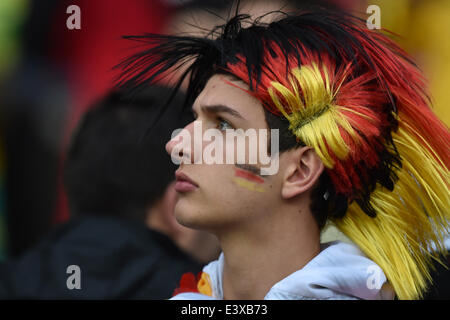 Porto Alegre, Brésil. 30 Juin, 2014. PORTO ALEGRE, 30.06.2014 : Brésil : allemand partisan dans le match entre l'Allemagne et l'Algérie, correspondant à la ronde des 16 de la Coupe du Monde 2014, joué à la Beira Rio stadium à Porto Alegre, le 30 juin 2014 Photo :. Edu/Nurphoto Urbanandsport/Andrade. © Edu/NurPhoto ZUMAPRESS.com/Alamy Andrade/Live News Banque D'Images