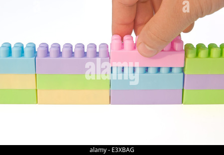 Construire un mur avec clipping path Banque D'Images