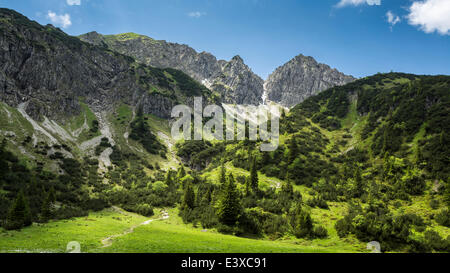 , Geisalphorn Geisalptal, Alpes d'Allgäu, Bavière, Allemagne Banque D'Images