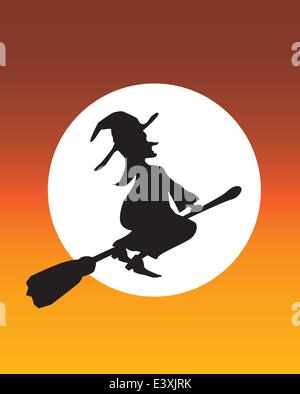 Illustration de l'un avec l'avion pour traverser la lune Illustration de Vecteur