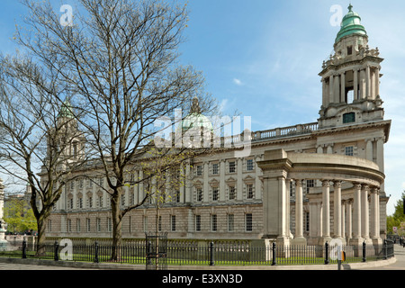 Belfast City Hall, l'édifice municipal de la ville de Belfast Donegall Square, du Conseil, de Belfast, le comté d'Antrim, en Irlande du Nord. Banque D'Images