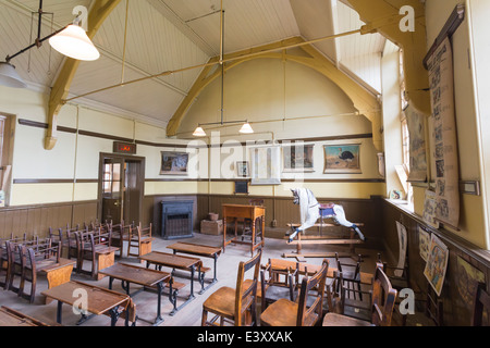 Classe de l'école recréés à vie Beamish Open Air Museum Banque D'Images