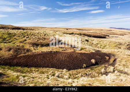 Hags sur tourbe banque roi tête au-dessus de Biggar dans le Southern Uplands d'Écosse, Royaume-Uni. Banque D'Images