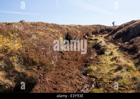 Hags sur tourbe banque roi tête au-dessus de Biggar dans le Southern Uplands d'Écosse, Royaume-Uni. Banque D'Images