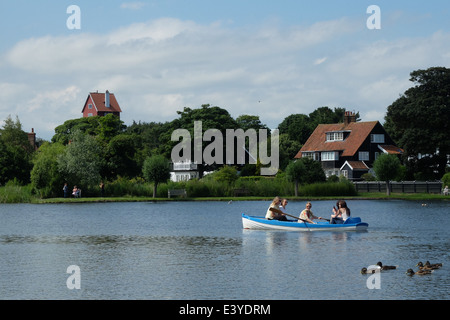 Lac de plaisance à Aldeburgh à Sussex East Anglia Angleterre Banque D'Images