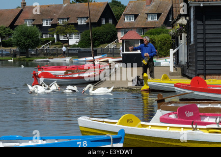 Lac de plaisance à Aldeburgh à Sussex East Anglia Angleterre Banque D'Images