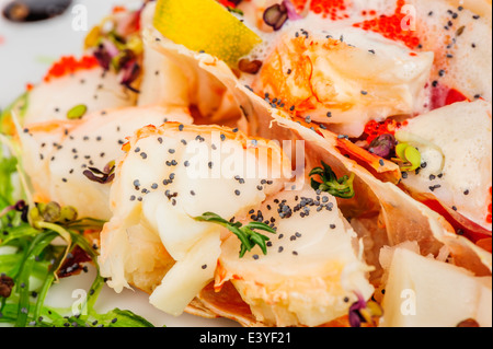 Salade de homard dans le style japonais Banque D'Images