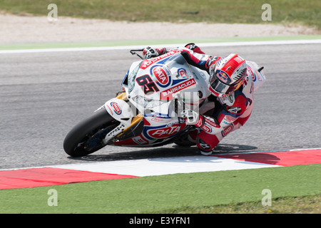 Honda CBR1000RR de Honda Superbike mondial PATA, conduit par Jonathan REA en action au cours de la pratique libre de Superbike Banque D'Images