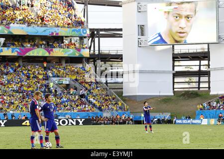 Cuiaba, Brésil. 24 Juin, 2014. Keisuke Honda (JPN) Football/soccer Coupe du Monde : Brésil 2014 match du groupe C entre le Japon 1-4 Colombie à l'Arena Pantanal à Cuiaba, Brésil . © AFLO/Alamy Live News Banque D'Images