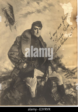 Cette image montre Eddie Rickenbacker, un as de chasse américain renommé de la première Guerre mondiale. La photographie met en évidence ses contributions à l'aviation militaire et son héritage dans l'histoire de l'aviation. Banque D'Images