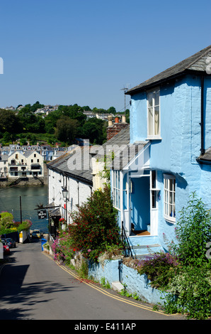 Le Riverside village de Bodinnick près de Fowey à Cornwall, UK Banque D'Images