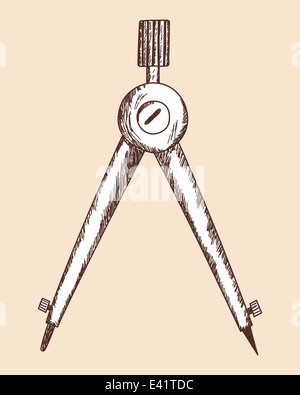 Boussoles de croquis. Illustration vecteur EPS 10 sans transparence. Banque D'Images